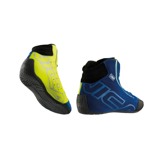 Botas OMP Tecnica MY25 azul marino/amarillas (FIA)
