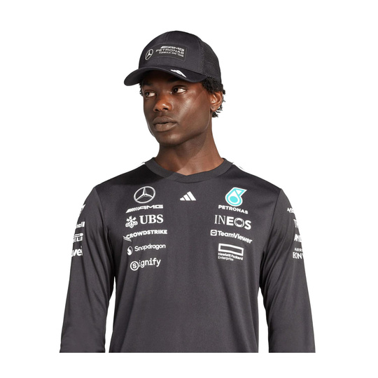 2025 Mercedes AMG Petronas F1 Mens Team Longsleeve T-shirt black