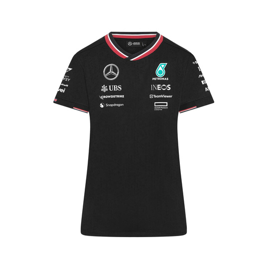 2024 Mercedes AMG Petronas F1 Women's Team Driver Black T-shirt