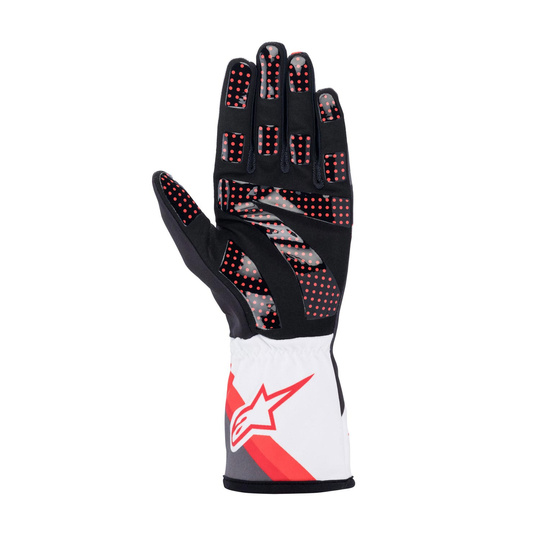 Guantes Alpinestars TECH-1 K Race V2 Graph blancos/rojos