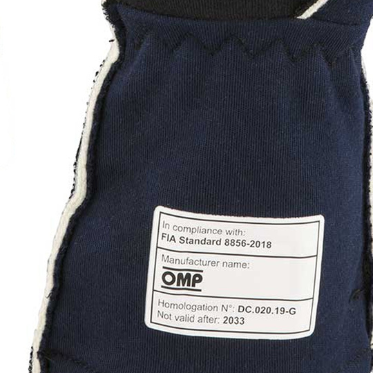 Guantes OMP First MY25 azul marino (FIA)
