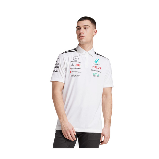 2025 Mercedes AMG Petronas F1 Mens Team Polo shirt white