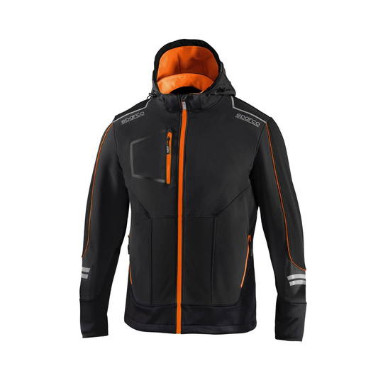 Chaqueta softshell Sparco Tech negra/naranja