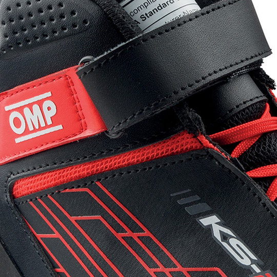OMP KS-2X Racing Shoes Black/Red (FIA)