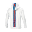Sudadera con capucha Sparco Stripe Martini Racing blanca