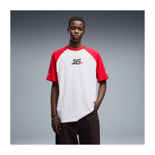 2026 Scuderia Ferrari F1 Charles Leclerc Graphic T-shirt White