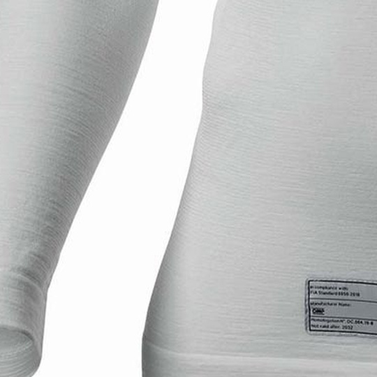 Camiseta interior de cuello alto OMP Tecnica EVO blanca (FIA)