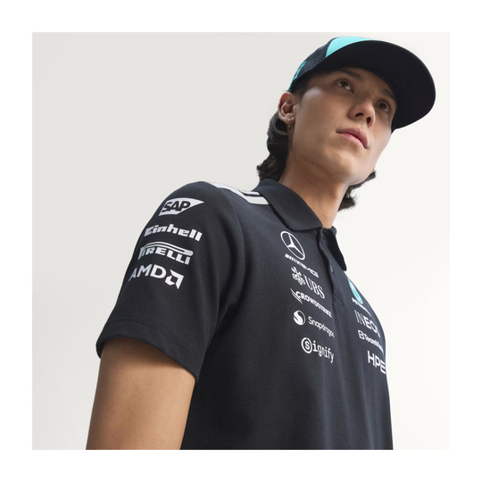 2026 Mercedes AMG F1 Team Polo Shirt Black