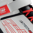Chaussures enfant OMP KS-2X blanches/rouges (FIA)