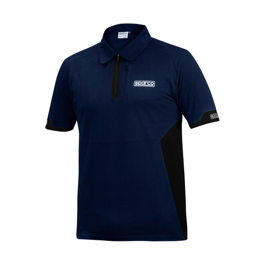Polo Sparco Zip MY22 azul marino