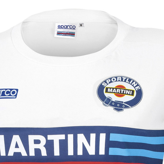 Camiseta mujer Sparco Martini Racing blanca