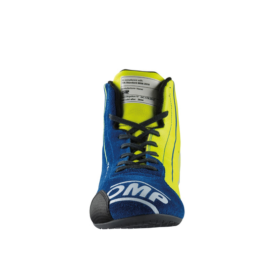 OMP Italy TECNICA my2025 Racing Shoes Navy Blue-Yellow (FIA )