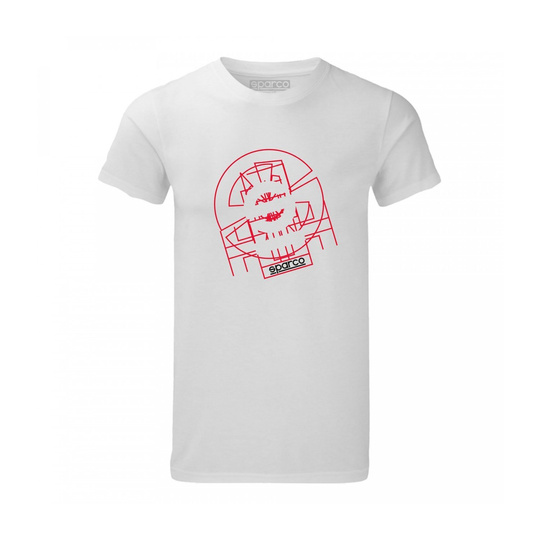 Sparco Italy Mens NEW TRON T-shirt White