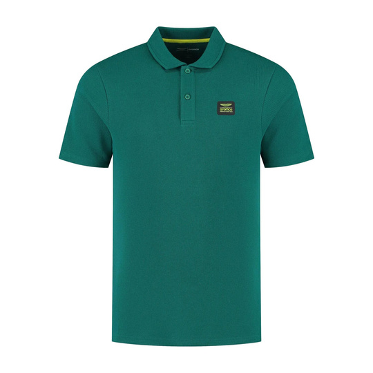Aston Martin F1 Tech Waffle Polo Shirt Green