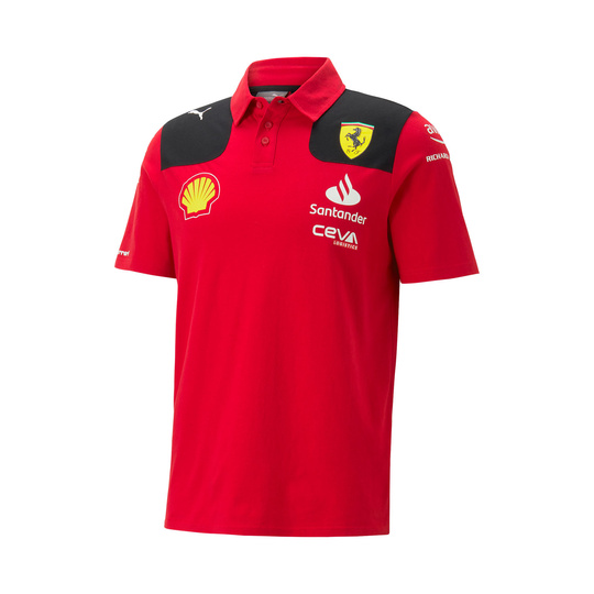  Ferrari Italy F1 Mens Team Polo Shirt red
