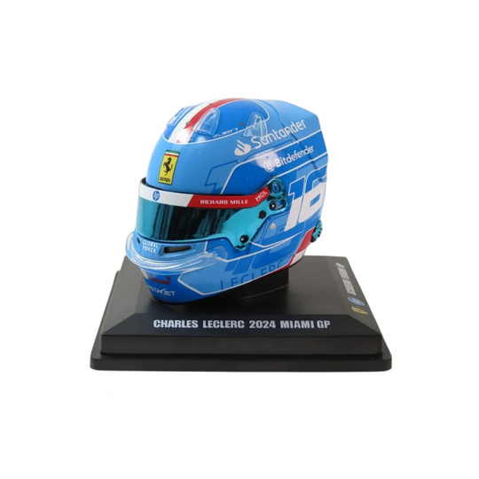 Casco en miniatura Scuderia Ferrari F1 Charles Leclerc 1:5 Miami