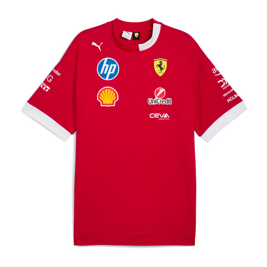 T-shirt Team Scuderia Ferrari F1 Drivers Oversized rouge
