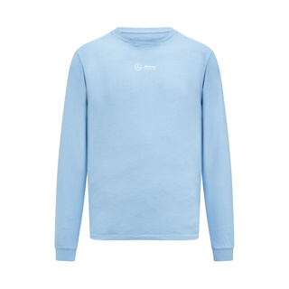  Mercedes AMG F1 Mens LS Retro Blue Longsleeve T-shirt
