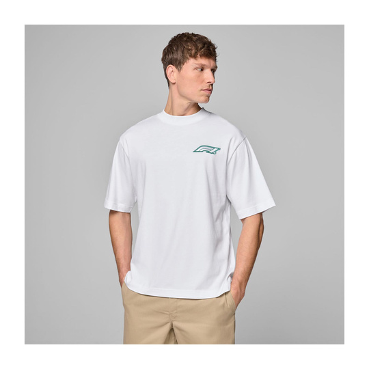 2025 Formula 1 Puma Men's Legacy Graphic White T-shirt