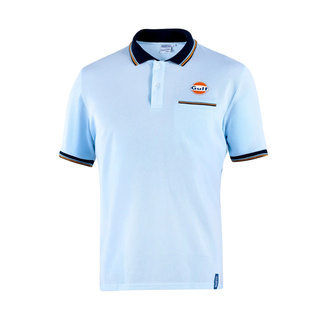 Men's Sparco GULF pocket blue polo shirt