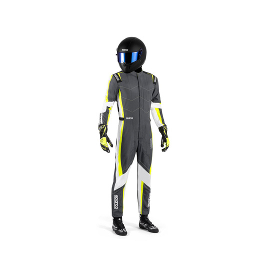 Mono de karting Sparco Kerb gris/amarillo (FIA)