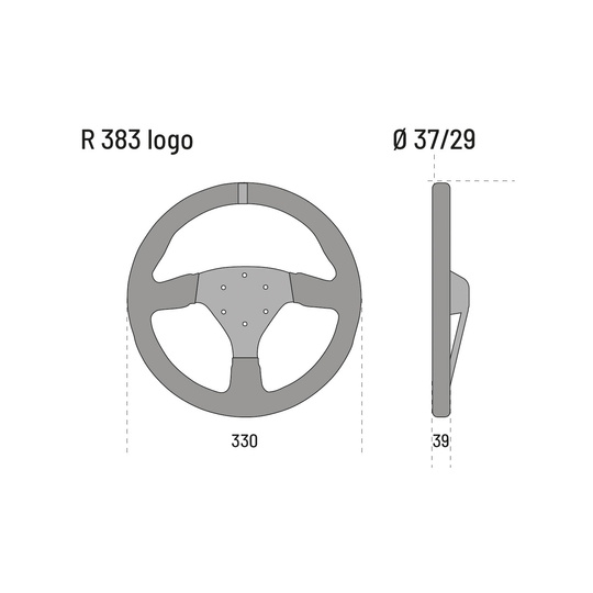 Sparco R383 Logo Steering Wheel