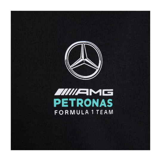 Camiseta infantil Mercedes AMG F1 DNA Logo 2026 negra