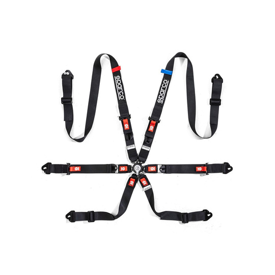 Sparco Italy COMPETITION H-2 PU Safety Belts black (FIA)