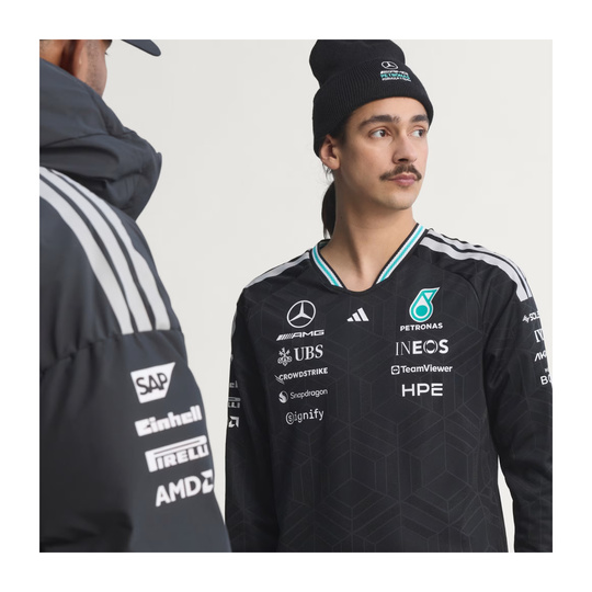 T-shirt à manches longues Mercedes AMG F1 Authentic Team 2026 noir