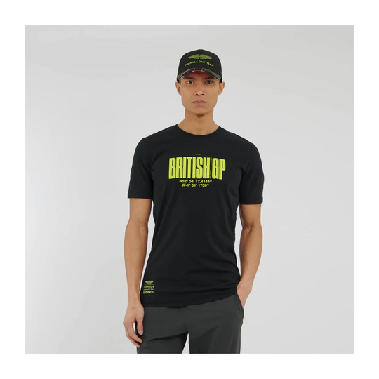  Aston Martin UK F1 Mens Silverstone T-shirt black