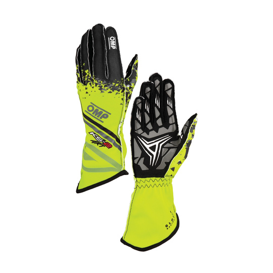 OMP KS-2 ART MY25 Racing Gloves Yellow
