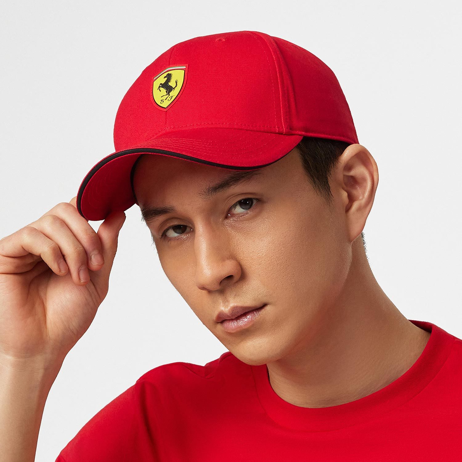 Gloves FERRARI Men color Red