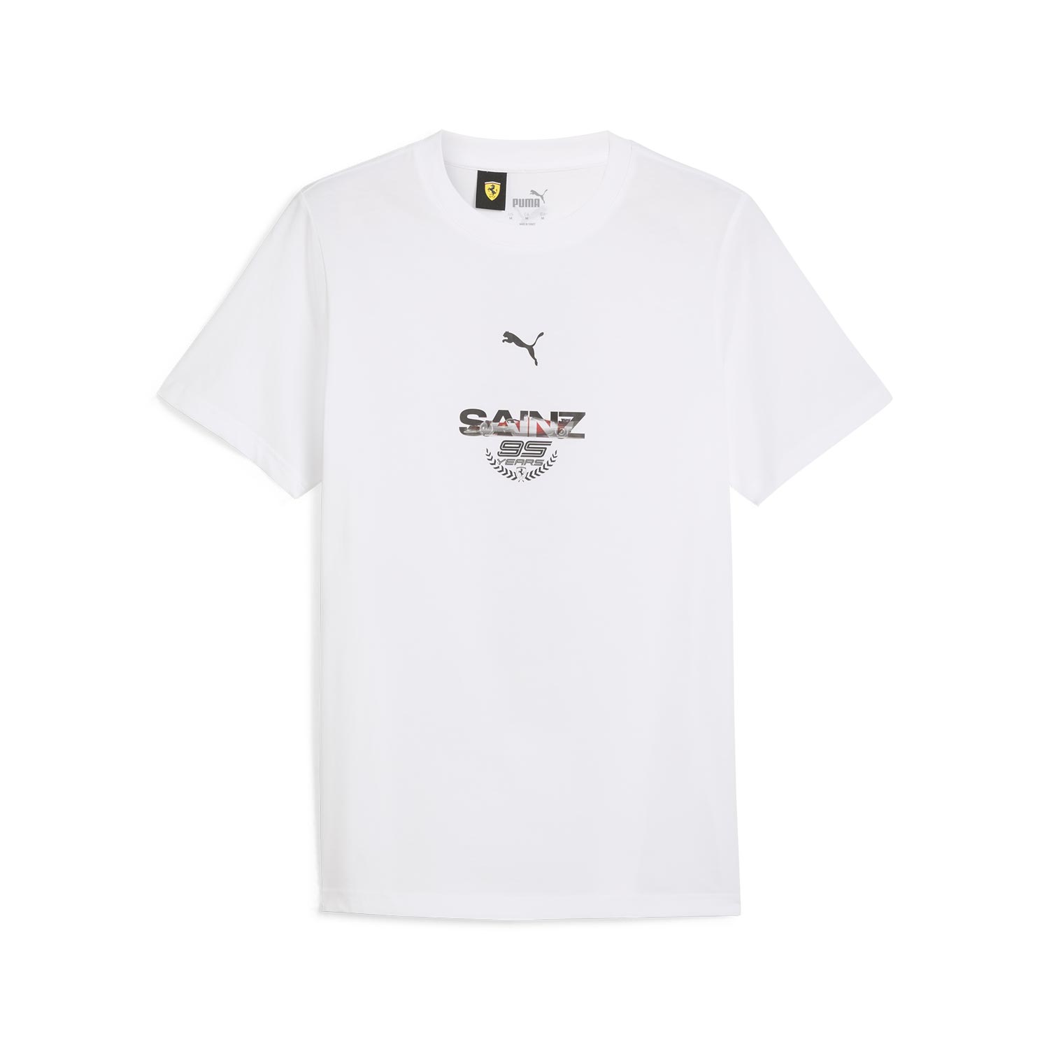2024 Scuderia Scuderia Ferrari F1 Men's Driver Sainz White T-shirt ...
