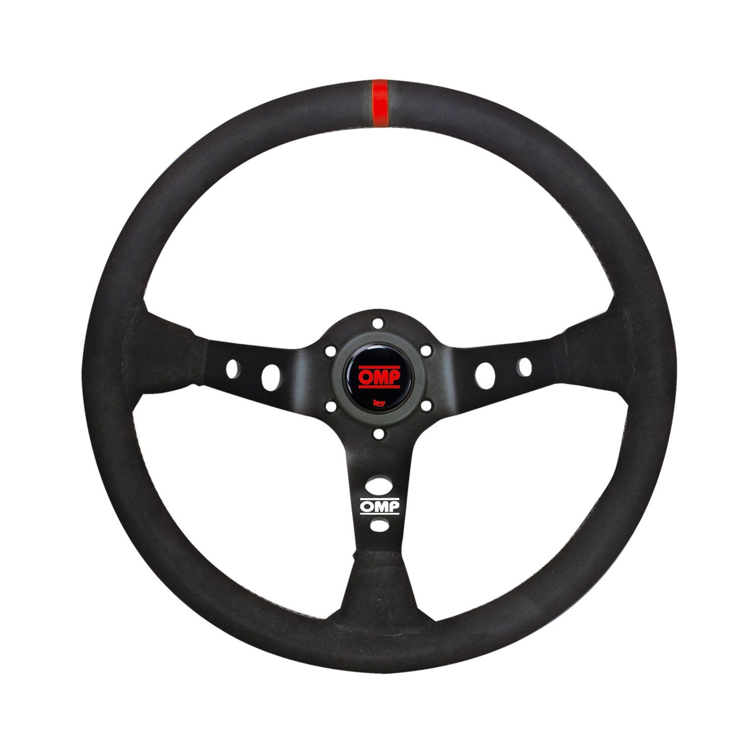 OMP Italy CORSICA Suede Steering Wheel blackred Shop by Team