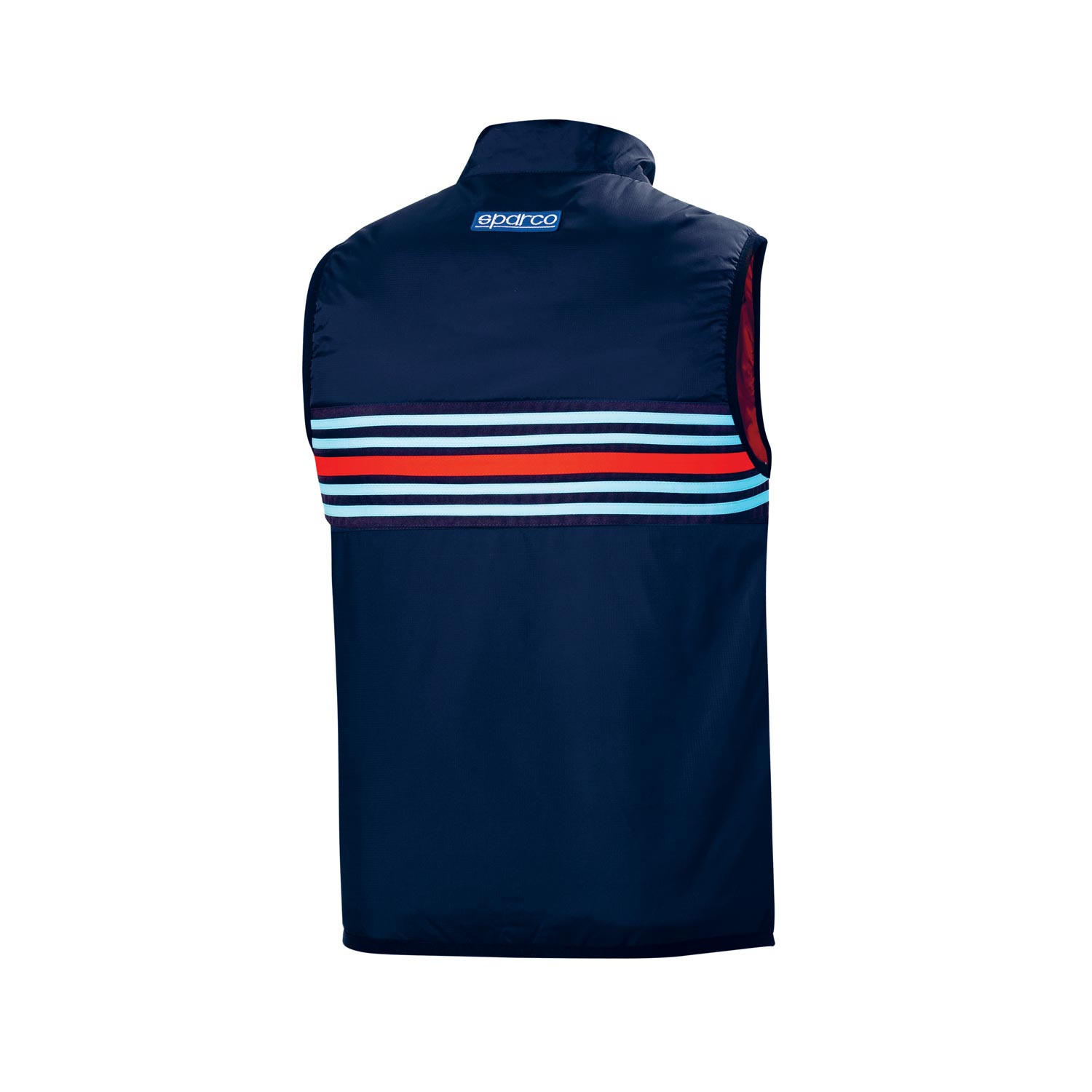 Sparco Italy Mens Martini Racing Stripe Gilet navy blue Navy Blue