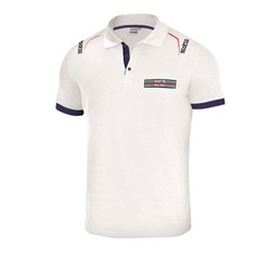 Men's Sparco Martini Logo white polo shirt