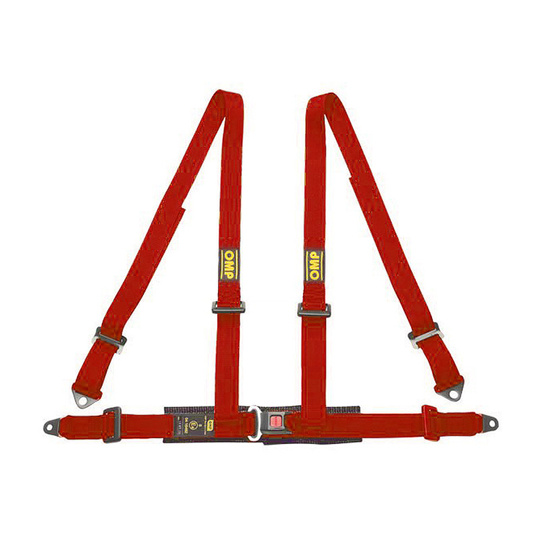 OMP Italy Road 4 - points Safety Belts ECE, DA505 Red