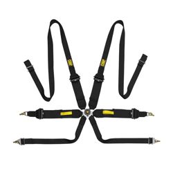 OMP Italy Saloon Pull Up 6 - point Safety Belts black