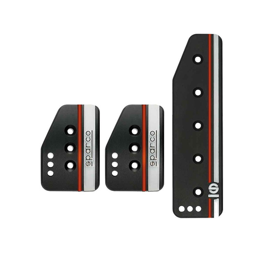 Sparco Italy SETTANTA black pedal pads (long gas)