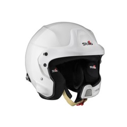 Stilo Italy WRC DES Rally Open Face Helmet White-Black (FIA)